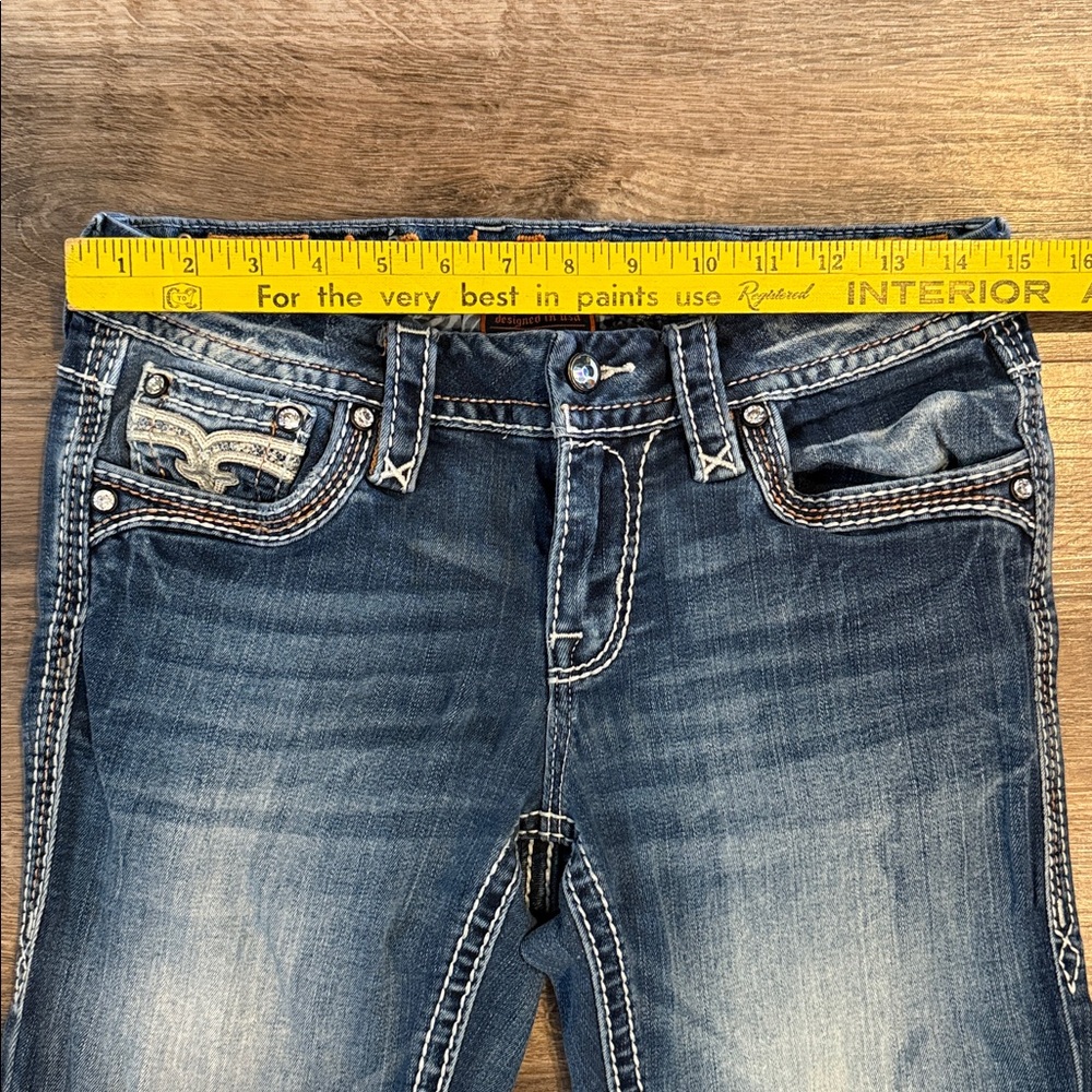 Rock Revival Hettie Boot Stretch Repaired Jeans Women’s Size 29 - Picture 4 of 10